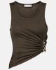 Christopher Esber Christopher Esber Droplet Crystal embellished ruched tank top - 1