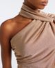 Christopher Esber Christopher Esber Embellished one-shoulder jersey lamé gown - 3