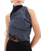 Christopher Esber Christopher Esber Embroidered Handkerchief Envelope Scarf Top Inked Check - 1