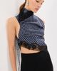 Christopher Esber Christopher Esber Embroidered Handkerchief Envelope Scarf Top Inked Check - 2