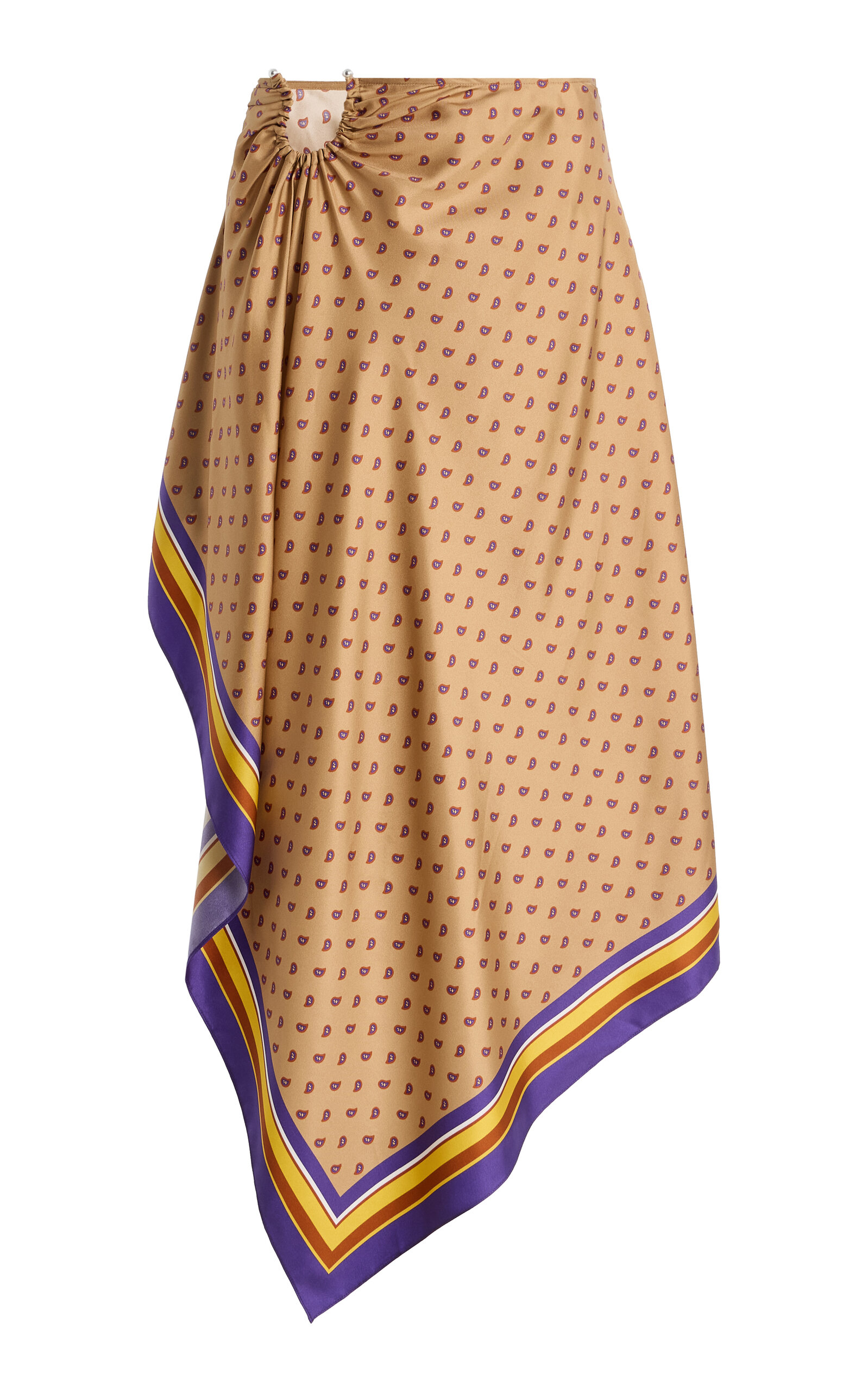 Christopher Esber Christopher Esber Exclusive La Isla BandanaPrint SilkTwill Midi Skirt