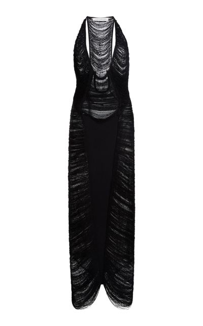 Christopher Esber Christopher Esber Fringed Knit Maxi Dress