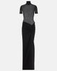 Christopher Esber Christopher Esber Fusion gathered jersey and crÃªpe maxi dress - 1