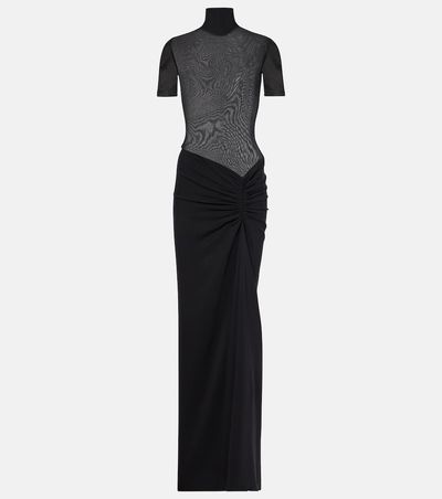 Christopher Esber Christopher Esber Fusion gathered jersey and crÃªpe maxi dress