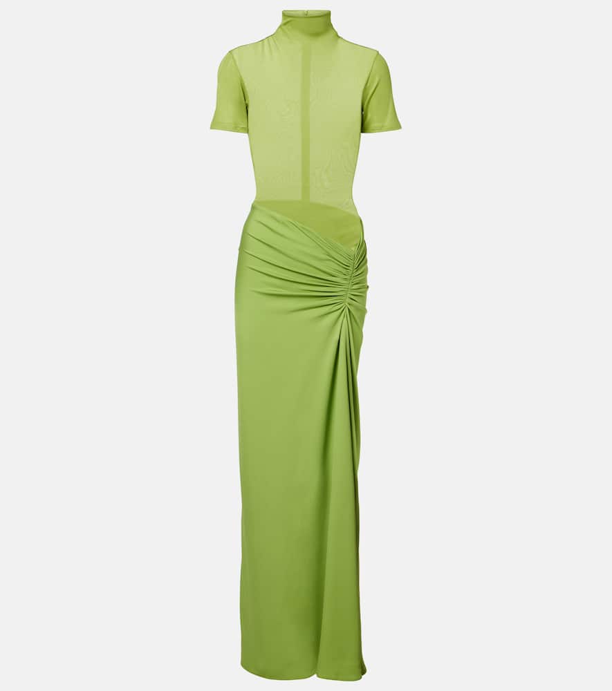 christopher esber lime green dress Christopher Esber Cutout Draped Maxi Dress In Lime Green - 85% Off