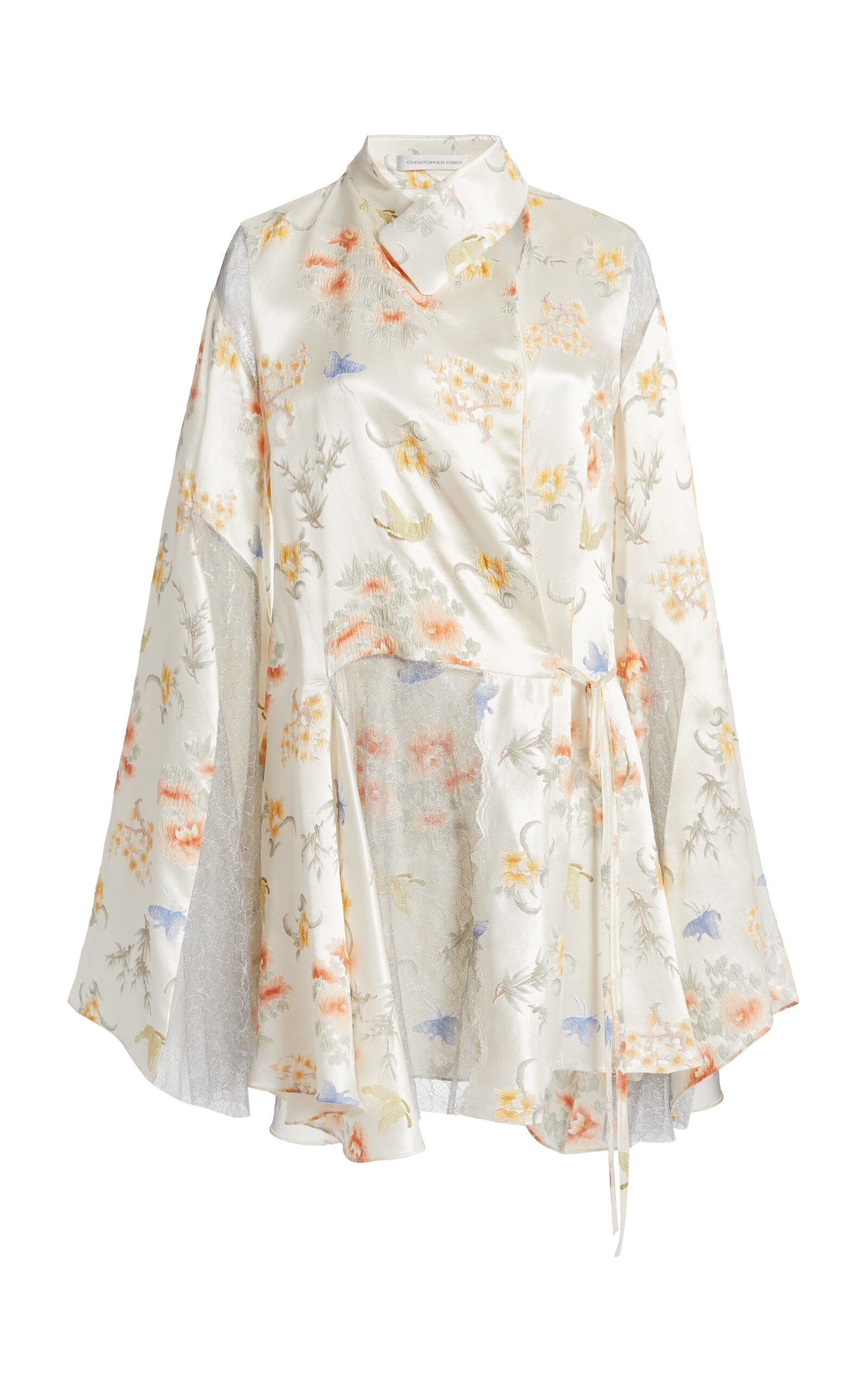 Christopher Esber Christopher Esber Herloom Silk Brocade Wrap Top