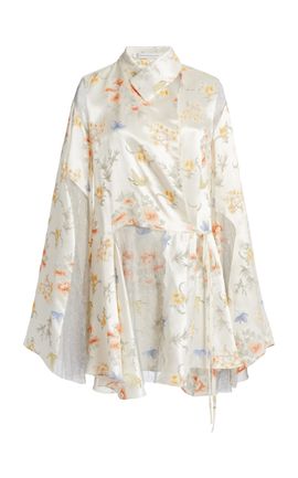 Christopher Esber Christopher Esber Herloom Silk Brocade Wrap Top