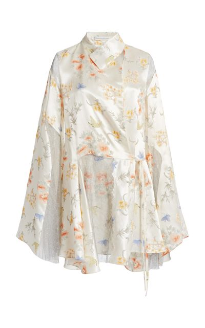 Christopher Esber Christopher Esber Herloom Silk Brocade Wrap Top