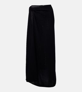 Christopher Esber Christopher Esber Knitted cotton-blend maxi skirt