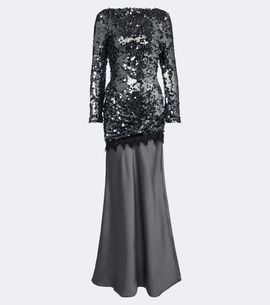 Christopher Esber Christopher Esber Lace-trimmed sequined paneled gown