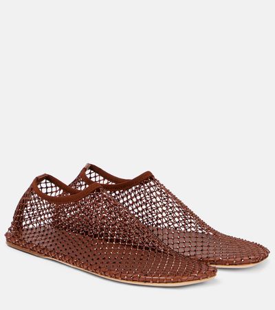 Christopher Esber Christopher Esber Minette crystal-embellished mesh flats