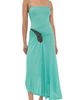 Christopher Esber Christopher Esber Paisley Lace Rib Cami Dress Mineral Turquoise/Husk Brown - 1