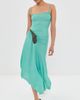 Christopher Esber Christopher Esber Paisley Lace Rib Cami Dress Mineral Turquoise/Husk Brown - 5