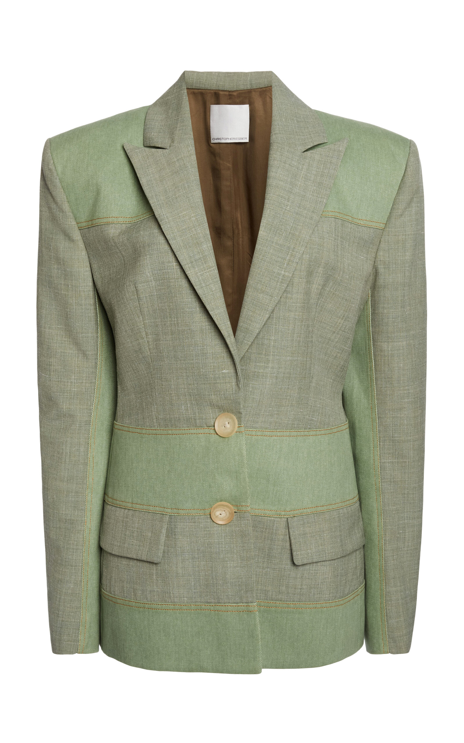 Christopher Esber Christopher Esber Palisade Spliced CottonWool Blended Blazer