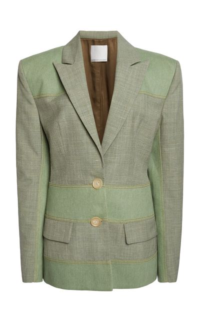 Christopher Esber Christopher Esber Palisade Spliced CottonWool Blended Blazer