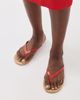 Christopher Esber Christopher Esber Palma Flip Flops Carmine Red/Natural - 3