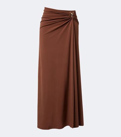 Christopher Esber Christopher Esber Pierced Orbit gathered jersey maxi skirt