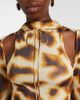 Christopher Esber Christopher Esber Printed draped caped gown - 3
