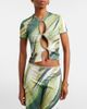 Christopher Esber Christopher Esber Printed ribbed-knit jersey top - 2