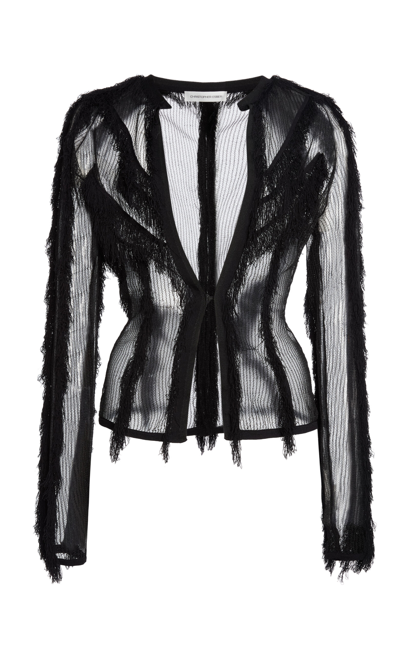 Christopher Esber Christopher Esber Ravelle Sheer Knit Top