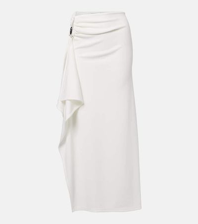 Christopher Esber Christopher Esber Ribbed-knit draped midi skirt