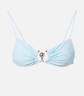Christopher Esber Christopher Esber Ring-detail ruched bikini top