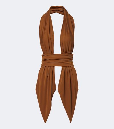 Christopher Esber Christopher Esber Scarf halterneck jersey top