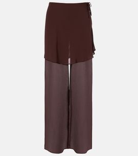 Christopher Esber Christopher Esber Sheer silk wide-leg pants