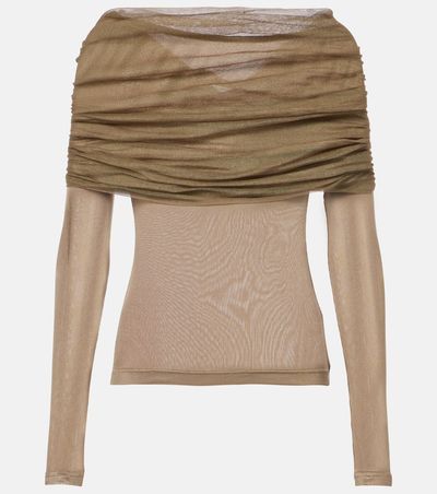 Christopher Esber Christopher Esber Sonora Veiled ruched top