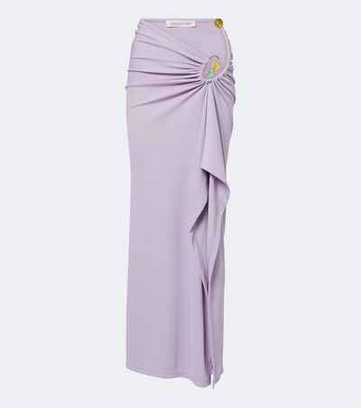 Christopher Esber Christopher Esber Spiral Beach Glass ribbed-knit jersey maxi skirt