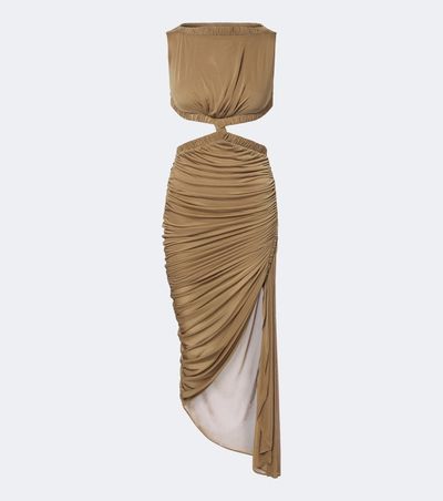 Christopher Esber Christopher Esber Theia cutout draped asymmetric midi dress