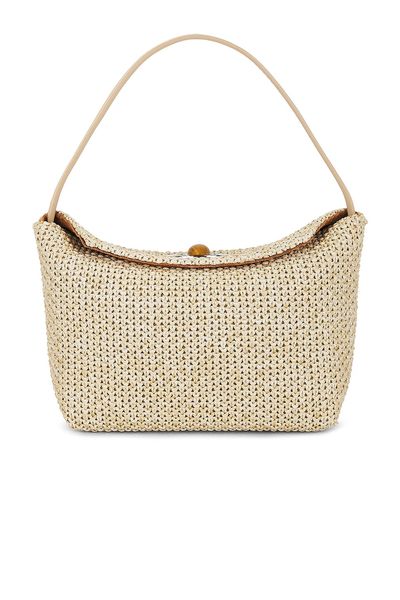 Christopher Esber Christopher Esber Turnlock Raffia Mini Shoulder Bag