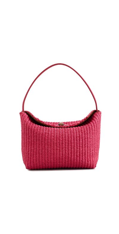 Christopher Esber Christopher Esber Turnlock Raffia Mini Shoulder Bag Watermelon One