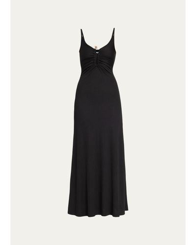 Christopher Esber Droplet Crystal Clasp Cami Maxi Dress