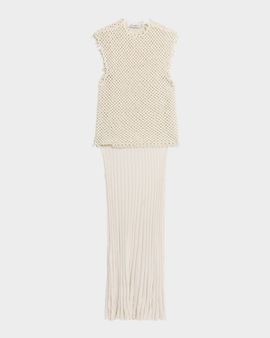 Christopher Esber Lattice Knit Tank Dress