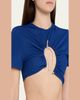 Christopher Esber Paisley Ruched Crop T-Shirt - 2