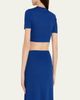 Christopher Esber Paisley Ruched Crop T-Shirt - 3