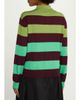 CHRISTOPHER JOHN ROGERS Big Striped Wool-Silk Long-Sleee Polo Sweater - 3