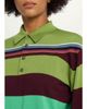 CHRISTOPHER JOHN ROGERS Big Striped Wool-Silk Long-Sleee Polo Sweater - 5