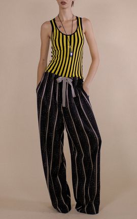 Christopher John Rogers Christopher John Rogers Accordion Rib Scoop Neck Tank