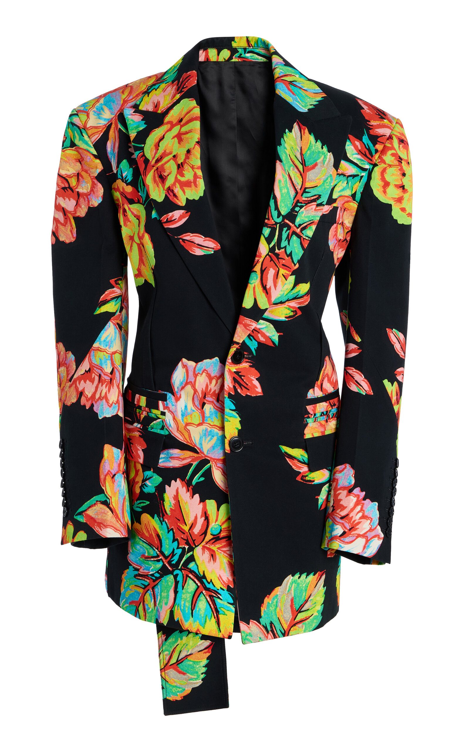Christopher John Rogers Christopher John Rogers Cinched Printed Cotton Blazer Multi M/L
