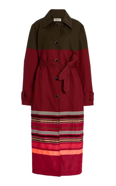 Christopher John Rogers Christopher John Rogers Colorblocked Embroidered CottonSilk Coat Multi XS/S
