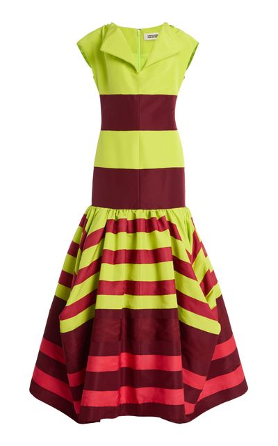 Christopher John Rogers Christopher John Rogers Colorblocked Silk Umbrella Gown Multi