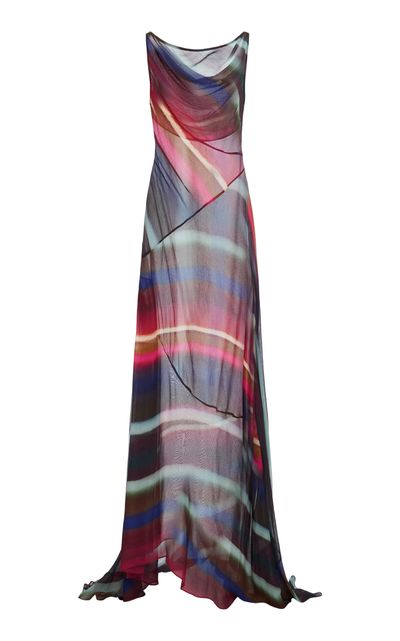 Christopher John Rogers Christopher John Rogers Louie Stripe Maxi Dress Black