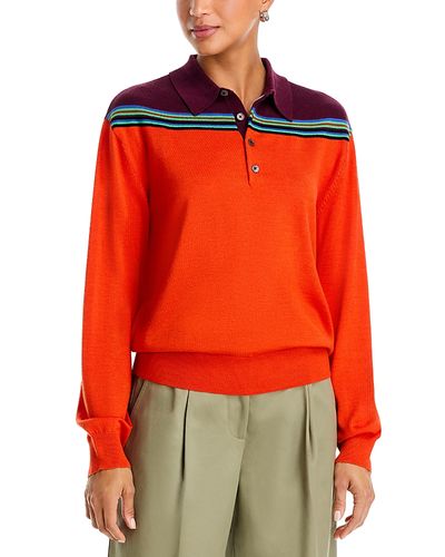 Christopher John Rogers Christopher John Rogers Merino Wool & Silk Polo Sweater