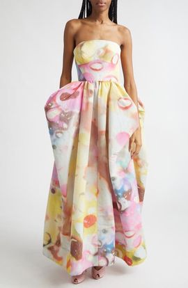 Christopher John Rogers Christopher John Rogers Moonshine Strapless Umbrella Gown