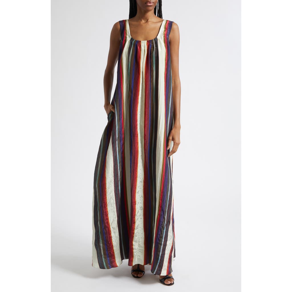 Christopher John Rogers Christopher John Rogers Morris Stripe Crinkled Maxi Dress
