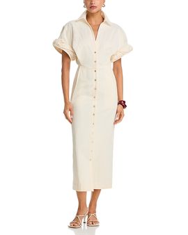 Christopher John Rogers Christopher John Rogers Rolled Sleeve Shirt Dress