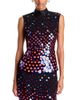 Christopher John Rogers Christopher John Rogers Silk Embellished Mock Neck Top - 1