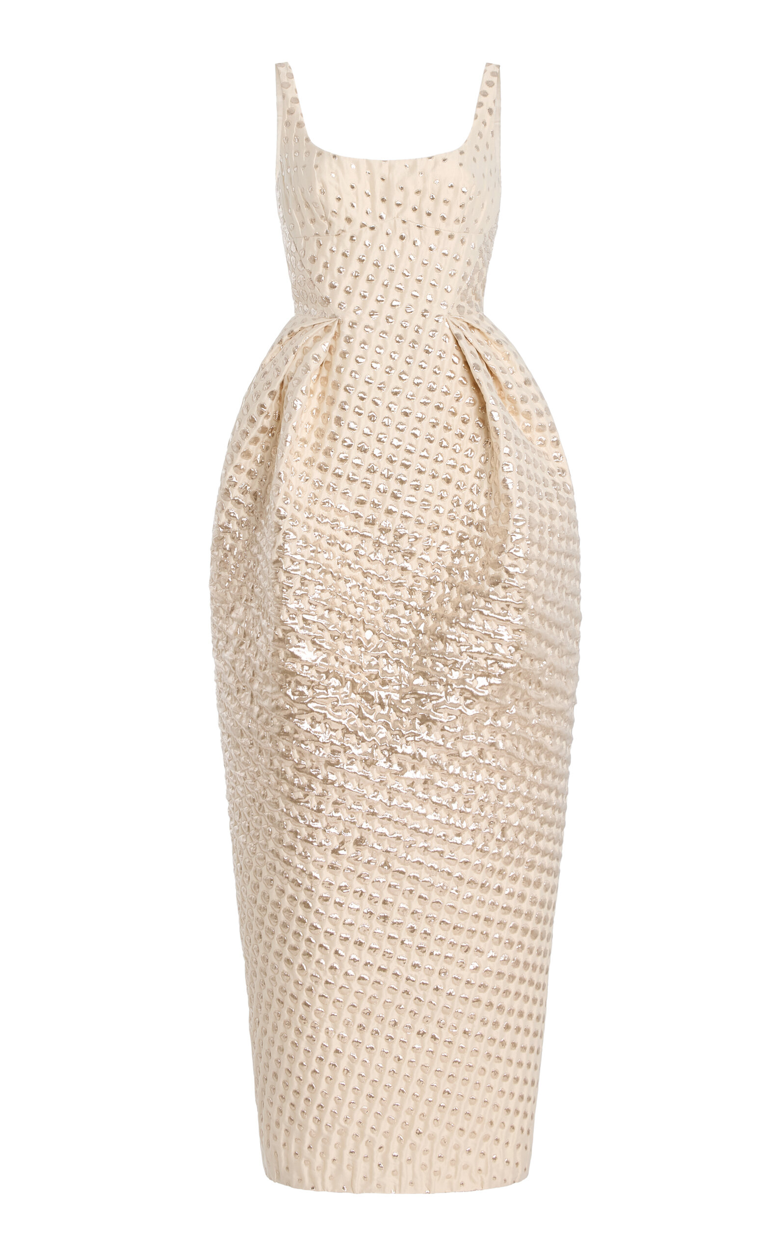Christopher John Rogers Christopher John Rogers Textured WiggleDot Tulip Gown Ivory